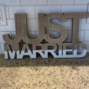 Just married sign